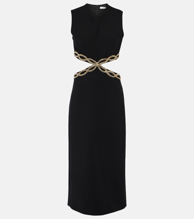 Dorothee Schumacher Embellished Cutout Gown In Black
