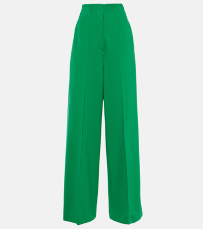 Dorothee Schumacher High-rise Wide-leg Trousers In Green