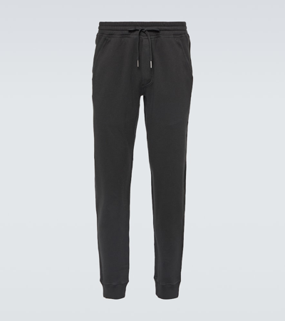 Tom Ford Cotton Jersey Sweatpants In Black