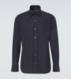 Tom Ford Cotton Poplin Shirt In Ink