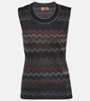 MISSONI ZIG ZAG METALLIC KNIT TANK TOP