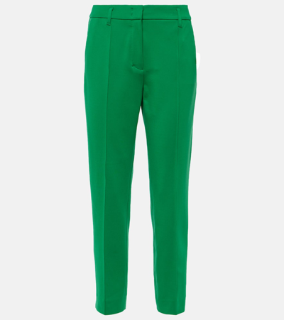 Dorothee Schumacher High-rise Slim Trousers In Green