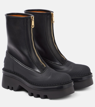 Chloé Chloe Raina Leather Boots Women In Black