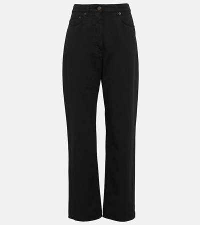 The Row Borjis Rigid High-rise Straight-leg Jeans In Black