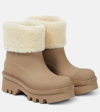 CHLOÉ RAINA SHEARLING-LINED ANKLE BOOTS