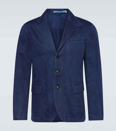 Polo Ralph Lauren Cotton Blazer In Newport Navy