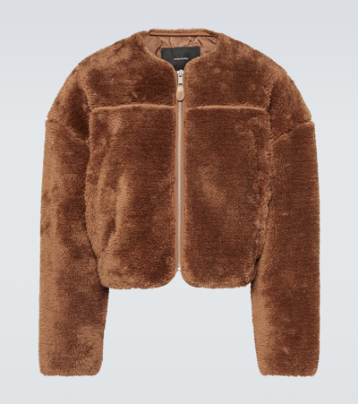 Entire Studios Faux Fur Jacket In Brown