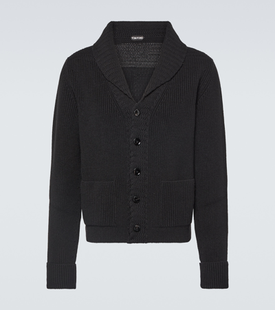 Tom Ford Cashmere Cardigan In Black