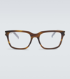 Saint Laurent Sl 621 Square Glasses In Havana-crystal-transparent
