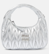 Miu Miu Quilted Leather Top-handle Bg In Silber