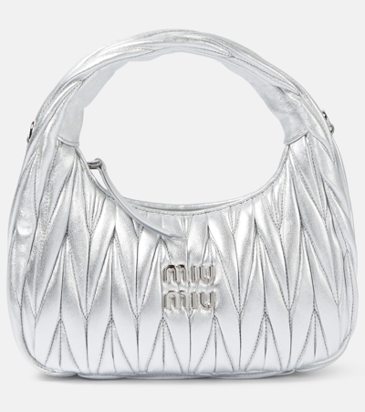 MIU MIU WANDER SMALL MATELASSÉ LEATHER SHOULDER BAG