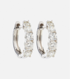 Anita Ko 18kt Gold Huggie Earrings With Graduated Diamonds In Silver