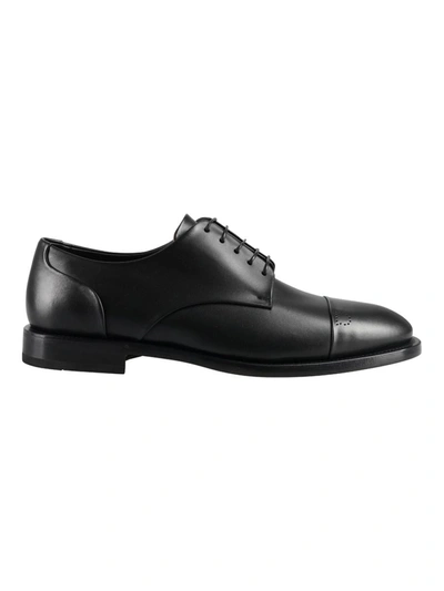 Ferragamo Man Lace-up Shoes Black Size 9 Calfskin
