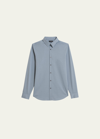 Theory Men's Sylvain Shirt In Structure Knit In Pestle