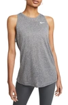 Nike Dri-fit Running Tank In Burgundy
