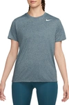 Nike Dri-fit Crewneck T-shirt In 328deep Jungle/ Pure