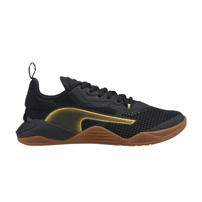 Pre-owned Puma Wmns Fuse 2.0 'black Metallic Gold Gum'