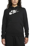 Nike Women's  Sportswear Club Fleece Logo Pullover Hoodie In Black