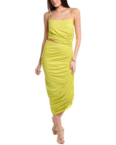 Halston Womens Cut-out Midi Cocktail And Party Dress In Green