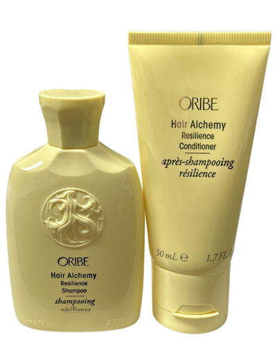 Oribe Hair Alchemy Resilience Travel Shampoo & Conditoner Duo In Yellow