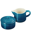 Le Creuset Stoneware Cream & Sugar Set In Blue