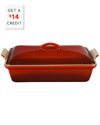 Le Creuset 4-quart Heritage Stoneware Covered Rectangular Casserole