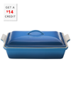 LE CREUSET LE CREUSET 4QT HERITAGE COVERED RECTANGULAR CASSEROLE WITH $14 CREDIT
