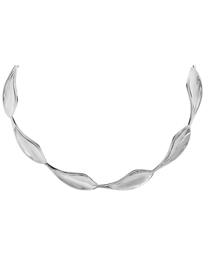 Non Branded Silver Leaf Link Necklace