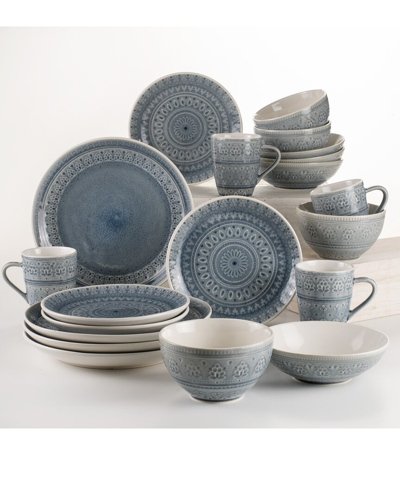 Euro Ceramica Fez 20pc Dinnerware Set In Grey