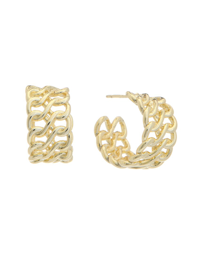 Juvell 18k Plated Diamond Hoops