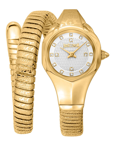 Just Cavalli Amalfi Quartz Silver Dial Ladies Watch Jc1l270m0025 In Gold Tone / Silver / Yellow