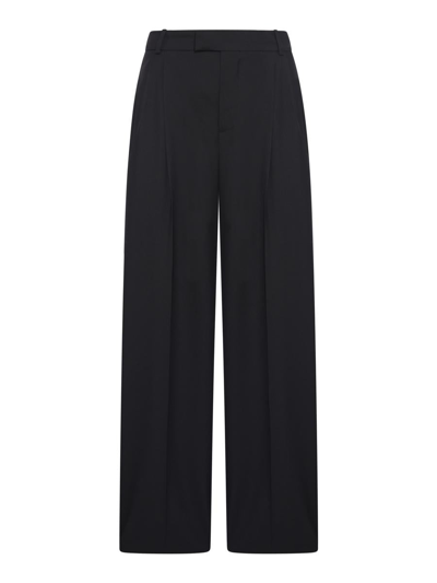 Alexander Mcqueen Pleated Baggy Trousers In Black