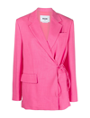 Msgm Lace-up Jacket In Pink