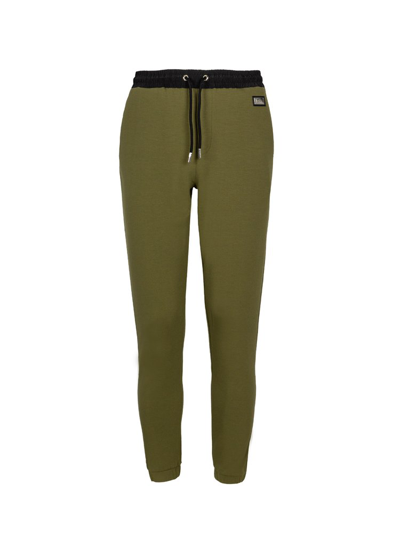 Karl Lagerfeld Logo Patch Drawstring Track Pants In Green