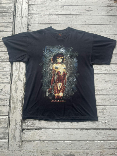 Pre-owned Anima X Vintage 2001 Ghost In The Shell Anime Vintage Tee Dream Colours Xl In Black