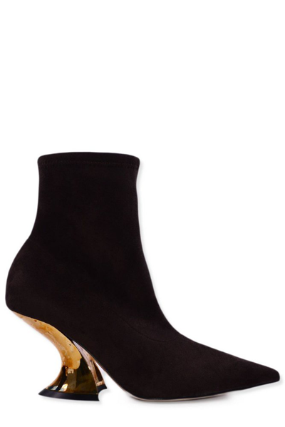 Casadei Elodie 85mm Ankle Boots In Black
