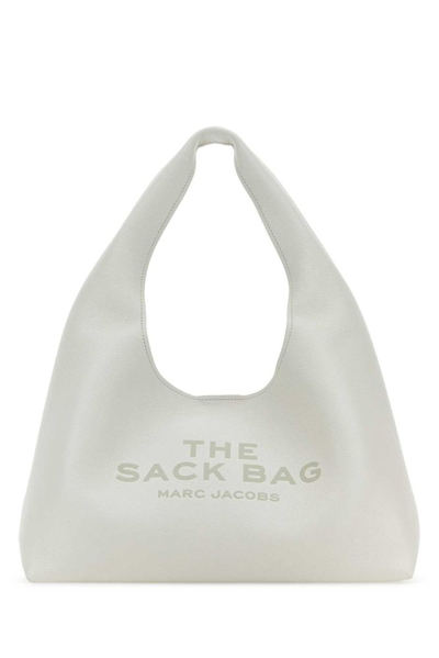 Marc Jacobs The Sack Bag Logo Debossed Shoulder Bag In Bianco
