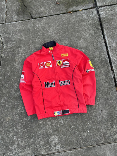 Pre-owned Ferrari X Marlboro Vintage Jacket Ferarri F1 Marlboro Racing Red Big Logo