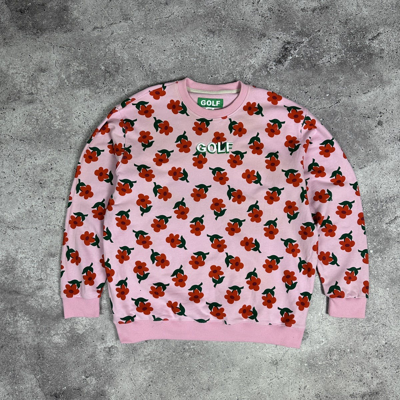 Pre-owned Golf Wang X Hype Golf Wang Find Some Time Flower Sweatshirt Tyler The Creator In Multicolor