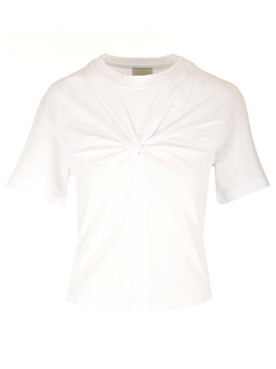 Isabel Marant Ruched Detailed Crewneck T In White