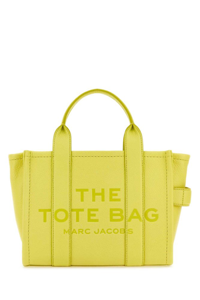 Marc Jacobs Logo Debossed Zipped Small Tote Bag In Yellow