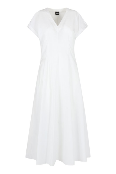 Aspesi V-neck Dress In White