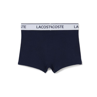 Lacoste 法国鳄鱼3条装男士时尚简约舒适内裤 In Blue