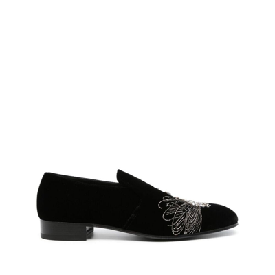 Alexander Mcqueen Dragonfly Embroidered Formal In Black Crystal
