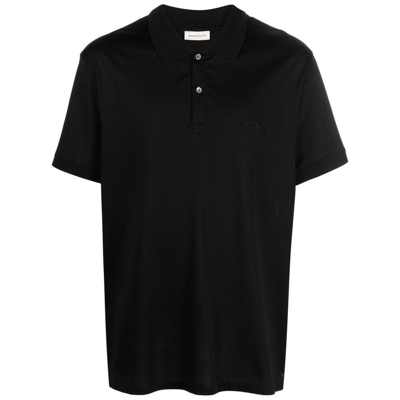 Alexander Mcqueen Skull Patch Polo Shirt - 黑色 In Black