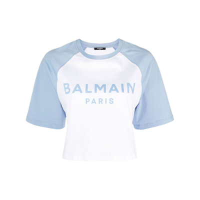 Balmain Logo-print Cotton T-shirt In White