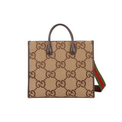 Gucci 【3期免息】古驰新款女包gg帆布手提包单肩包公文包 678839-ukmdg In Brown