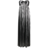 Retroféte Zoa Pleated Maxi Dress In Silver