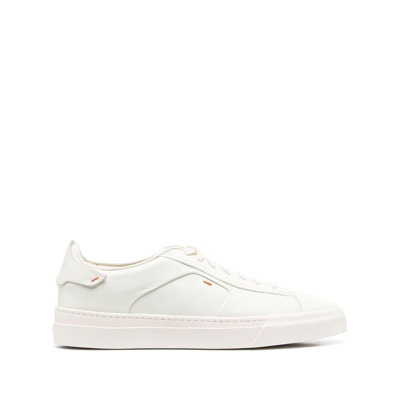 Santoni Dbs1 Trainers In White Leather