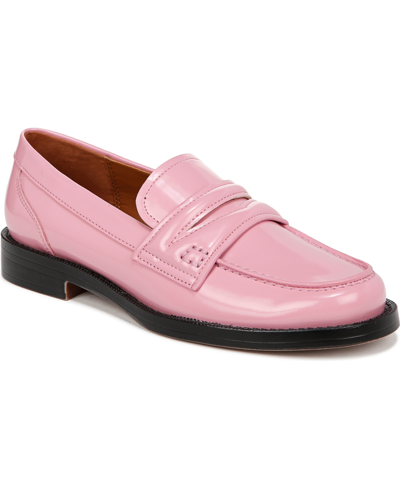 Franco Sarto Lillian Loafers In Rouge Pink Faux Leather